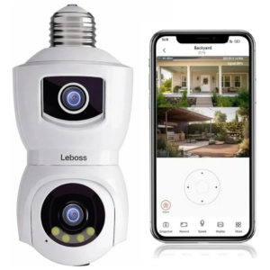 Câmera De Segurança Wifi Duas Lentes Com Rotação 360